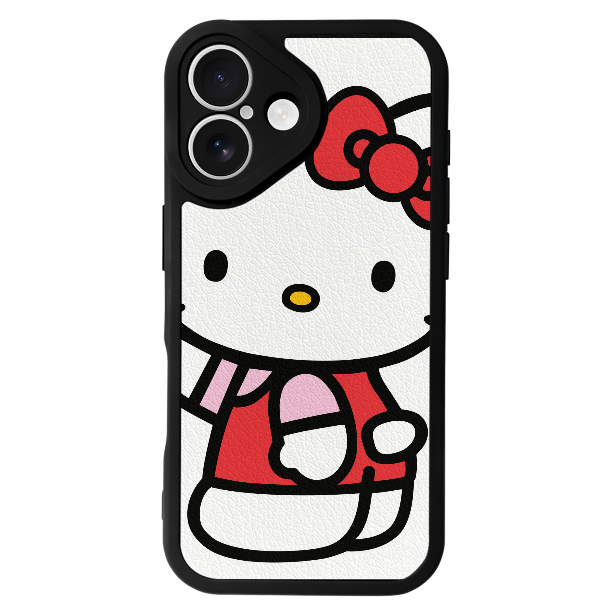 （画像用） Hello Kitty ハローキティ 【iPhone 16シリーズ対応】シリコンスマホケース（レザー調） 材質：シリコン